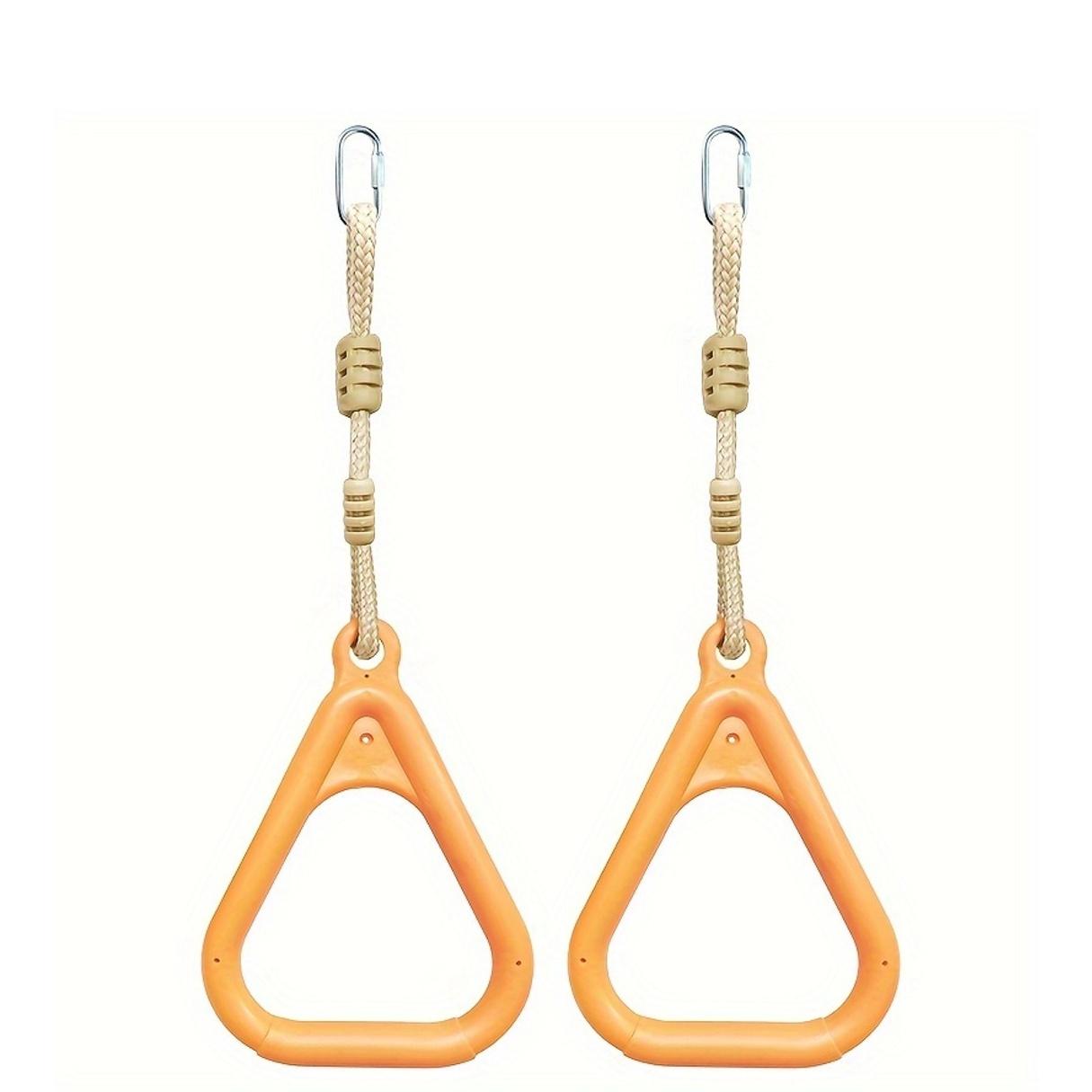 

2 шт. Гимнастические кольца с регулируемыми ремнями, Оборудование для фитнес-тренировок в помещении и на открытом воздухе, Нескользящие ручки для подтягиваний оранжевый