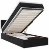 Lit ottoman - Maison Exclusive - Noir - 100x200 cm - Rangement sous le lit - Matelas inclus