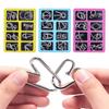 Metallpuzzle Montessori Puzzle Spielzeug Set von 8 3D Puzzle Spielzeug IQ Spiele Denkspielzeug Kinder Erwachsene