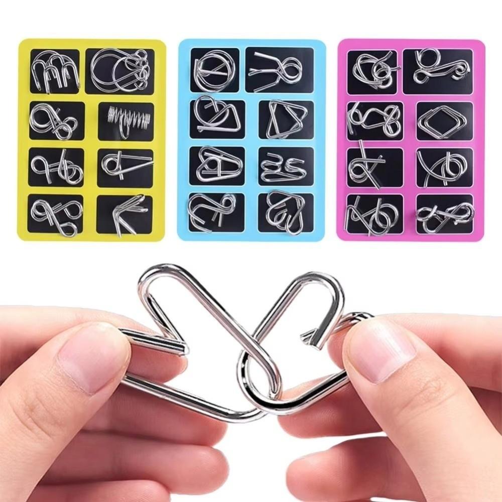 Metal Puzzle Montessori Puzzle Toy 3D Design Brain Teaser Toy Intellectual Toys Kids Adult