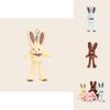 Cute Long Ear Plaid Rabbit Plush Doll Toy Pendant For Gifts And Decor
