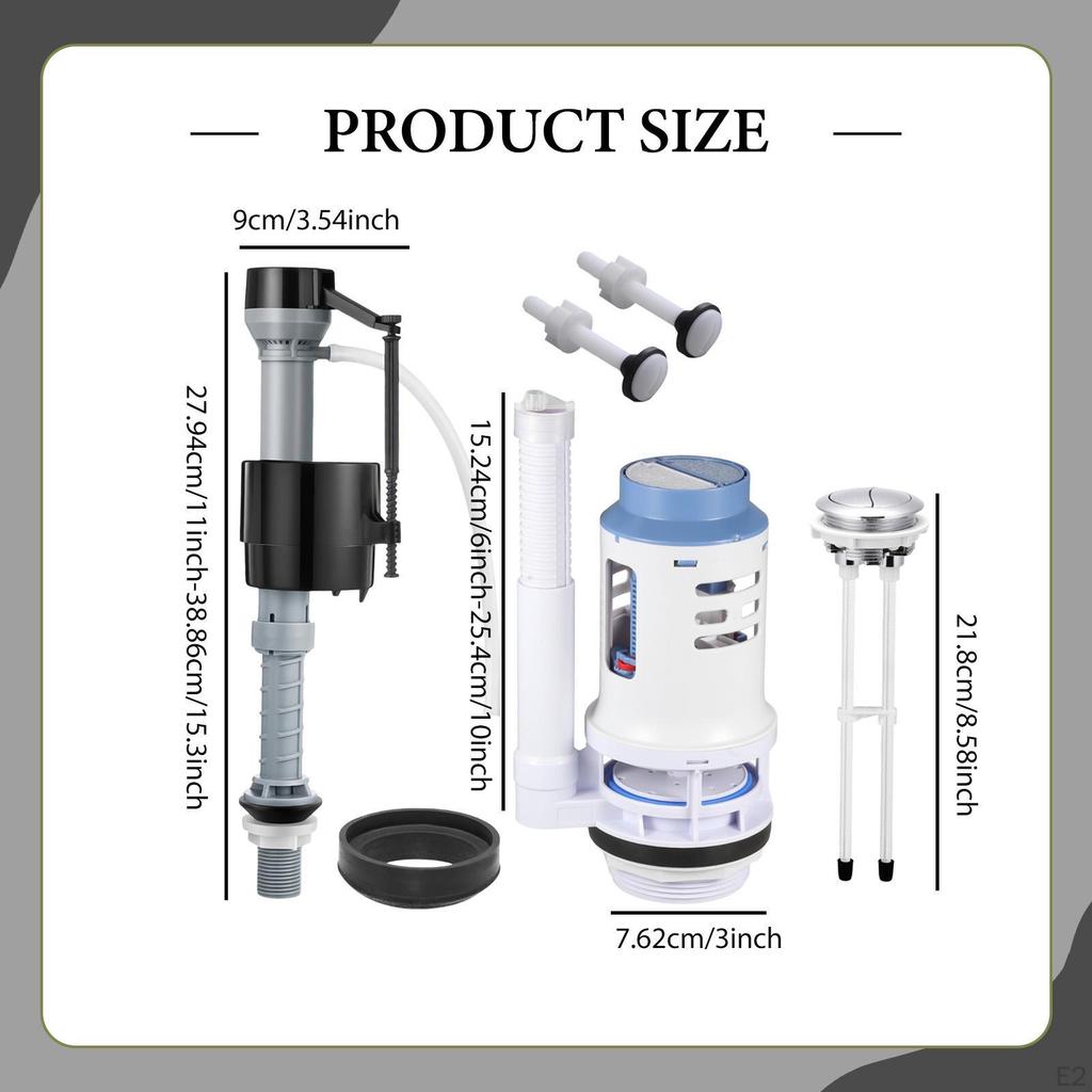 3 inch Double Flush Valve Repair Kit Drain with Bolts Versatile Bath Equipment Toilet