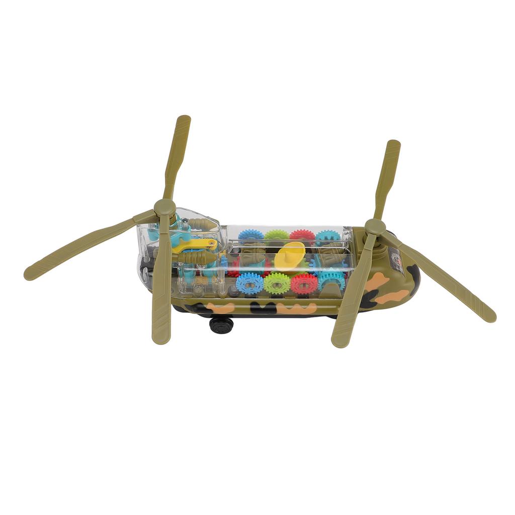 Light Up Transparent Toy Helicopter Omnidirectional Obstacle Avoidance Transport Helicopter Toy