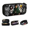 Attack On Titan Eren Yeager Jaeger Pencil Cases for Girls Boys Large Capacity Mikasa Ackerman Pen Bag Box School Supplies