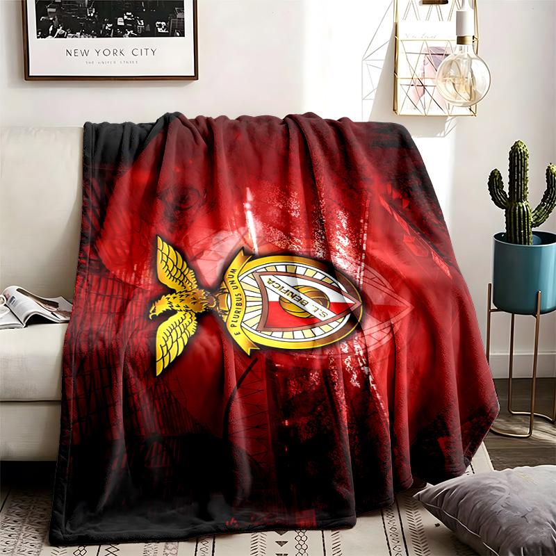 Sport Lisboa e Benfica Theme Blanket Suitable For Beds Sofas And Camping Perfect For Both Men And Women Comfortable Bedding All Year Round