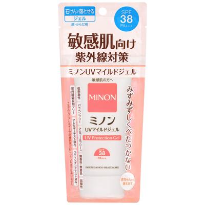 MINON UV Mild Gel SPF38 PA+++ 70g Sonnenschutz für empfindliche Haut, keine UV-Absorber