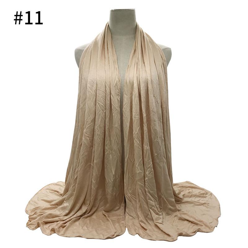 Ramadan Oversized Modal Cotton Jersey Hijabs Women Long Muslim Shawl Scarf Plain Soft Turban Head Wraps Abaya Islamic 180*85Cm