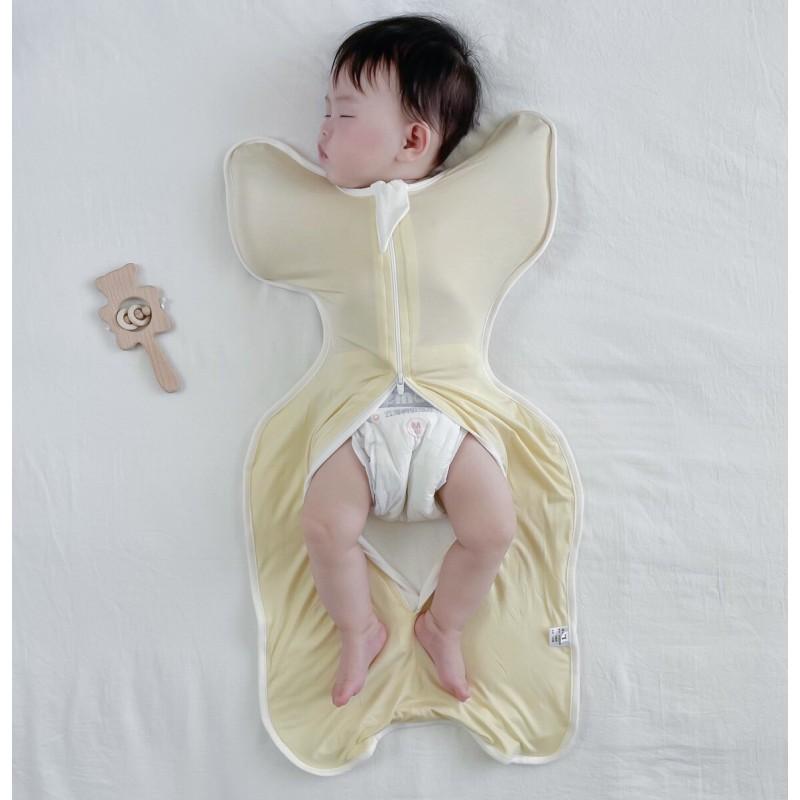 Newborn Sleep Sack With Mesh Fabric Anti Startle Swaddle Wing Sleeves Lightweight Breathable Baby Sleeping Bag