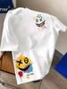 T-shirt da uomo con Graffiti Sorriso Malvagio Grafica Casual Cotone Manica Corta Top Estivi Streetwear