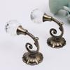 Curtain Holdback Wall Mounted Drapery Tiebacks with Crystal Ball Decorative