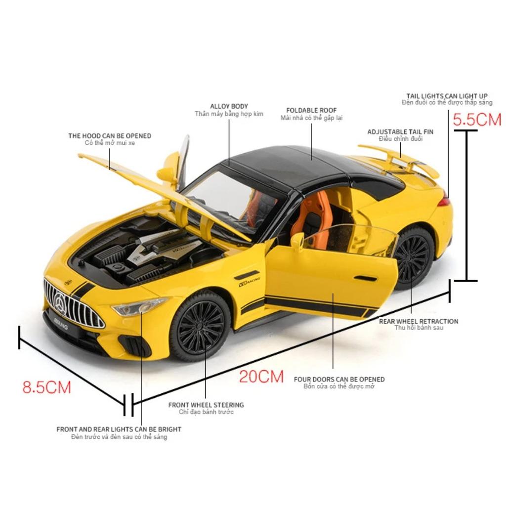 New 1/22 Benzs SL63 Supercar Alloy Model Car Toy Diecasts Metal Casting Sound and Light Car Toys for Children Vehicle