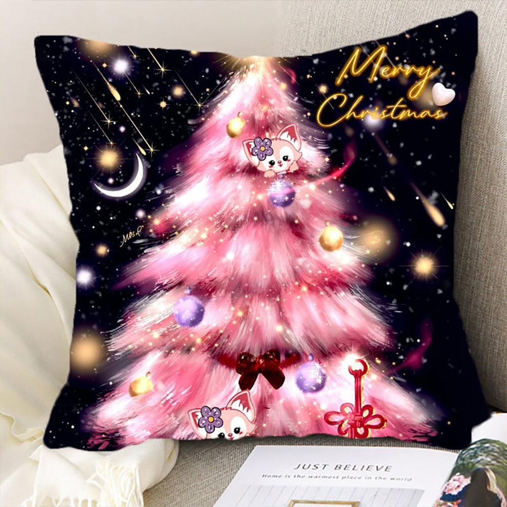 1pc Christmas Tree Pillow Covers for Home Sofa cushion cover, New Year gifts, party decorations, ornaments..