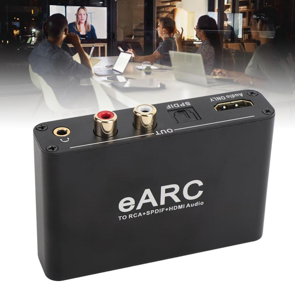 HDMI Audio Extractor, EARC Arc Sound Extractor 3.5mm Output HD Multimedia Arc Adapter HDTV Speaker Amplifier, Stereo Audio Breakout
