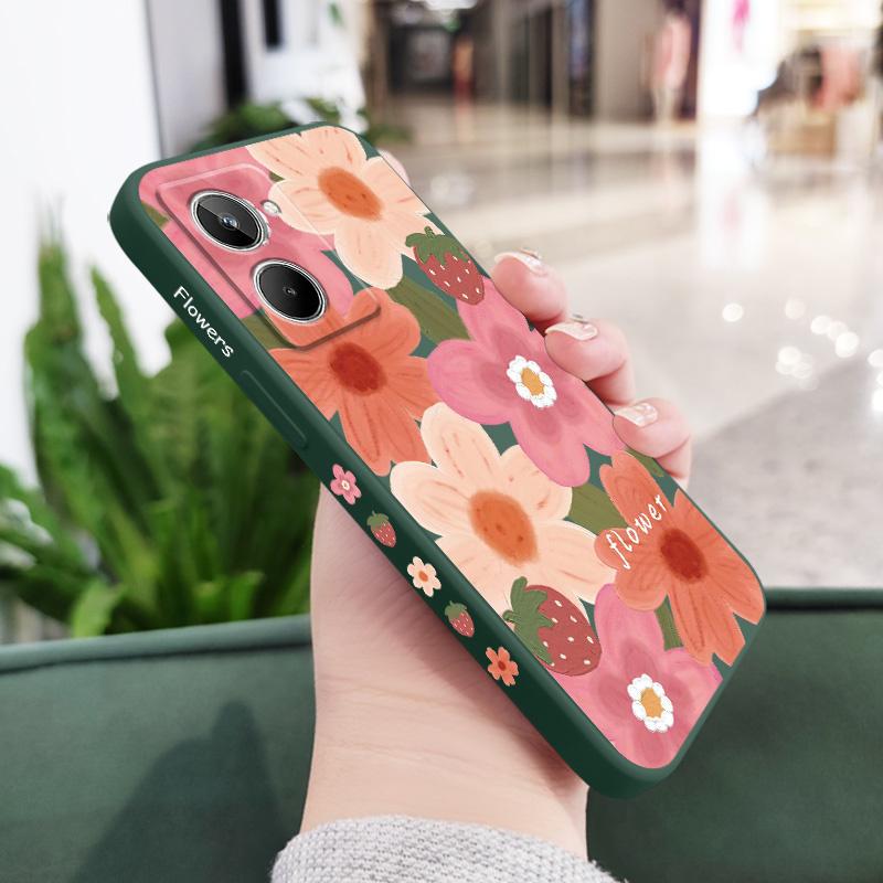

Oil Strawberry Case For OPPO Realme 11 10 10T 9 9i 8 8i 7 Pro Plus C31 C30 C35 C11 C12 C15 C20 C21Y C25 S 4G 5G 2021 2020 Realme C35