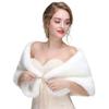 Bridal Faux Fur Cape Wedding Shawl Women Thick Warm Formal Dress Cover Up Winter
