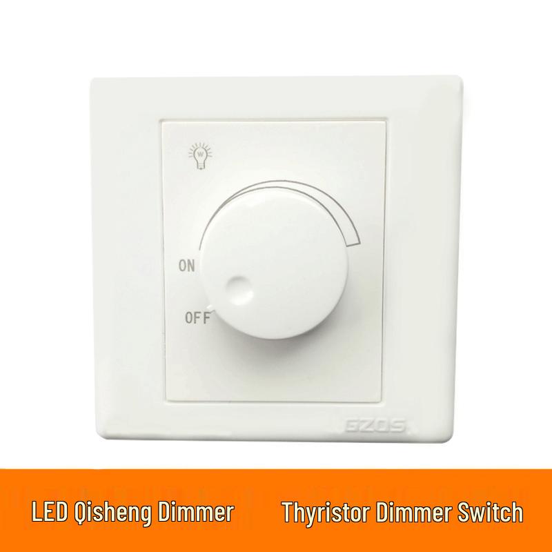 Qisheng 220V LED Dimmer Switch, 630W Front Cut for Incandescent Lamps
