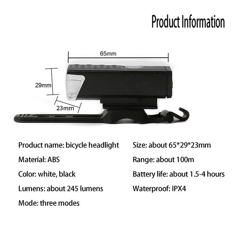 Bike Bicycle Light Usb Led Rechargeable Set Mountain Cycle Front Back Headlight Lamp Flashlight Cycling Safety Warning Light