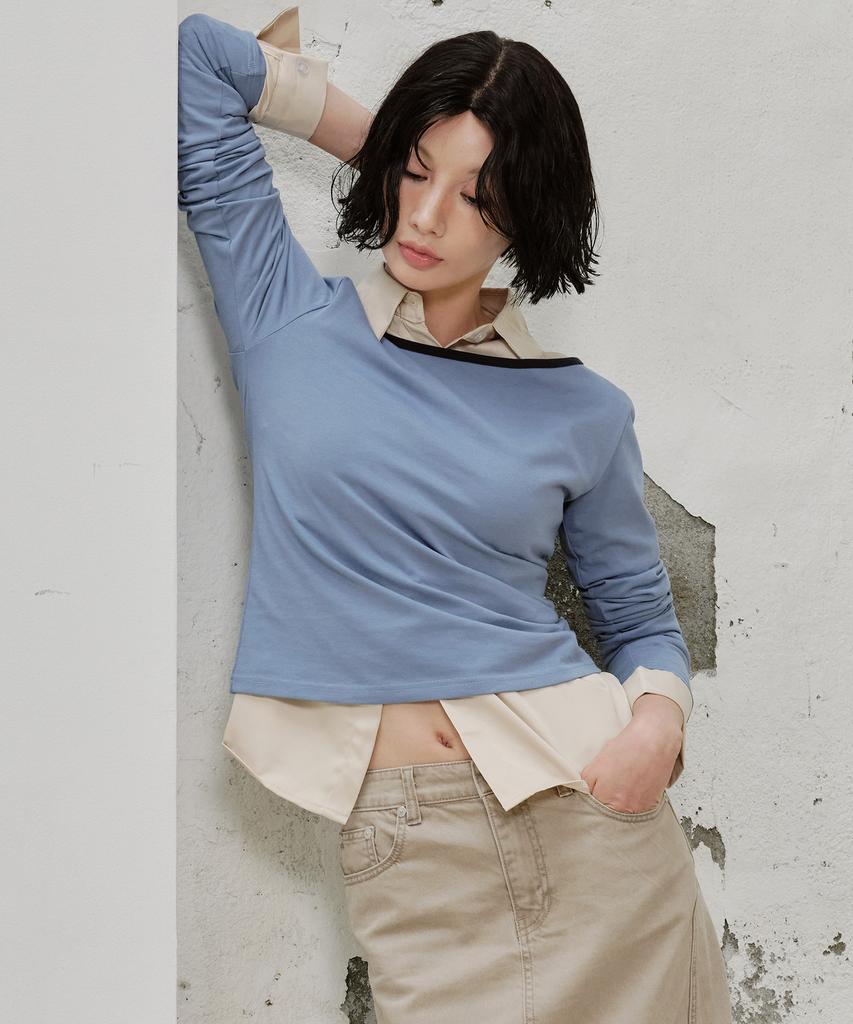 PLAC WOMEN Boat Neck Long Sleeve Jersey Top_2 Colors