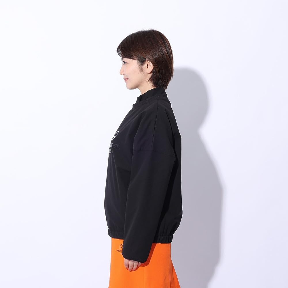 2WAY full zip blouson antibacterial and Golf outerwear LL [Pin Apparel] Women's (removable sleeves, deodorizing) / / 622-4120200 010_Black