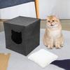 Escondite de Gato Cueva Perrera Otoño Invierno Acogedor Plegable Casa Nido para Mascotas Gatos Cachorro Chihuahua