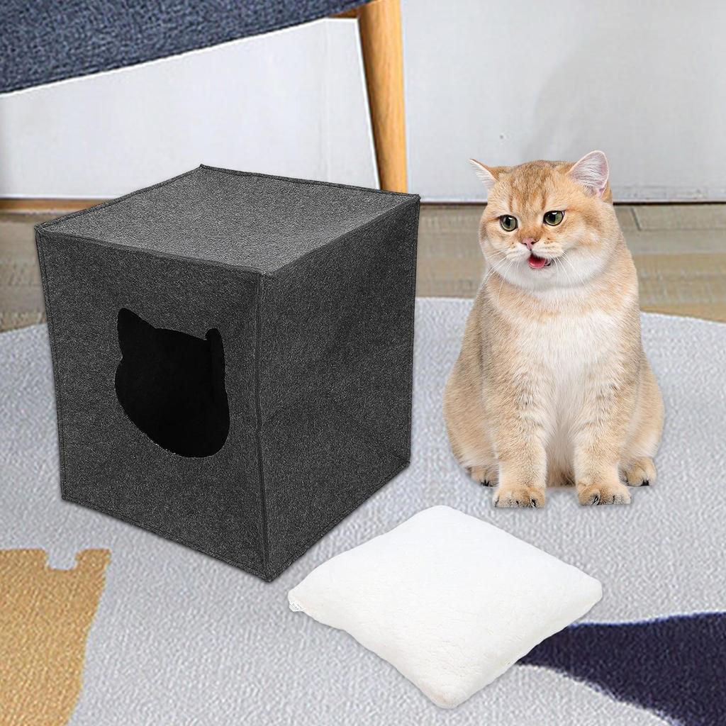 Escondite de Gato Cueva Perrera Otoño Invierno Acogedor Plegable Casa Nido para Mascotas Gatos Cachorro Chihuahua