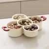 Exquisite Compartmented Snack and Fruit Serving Plate with Draining Feature