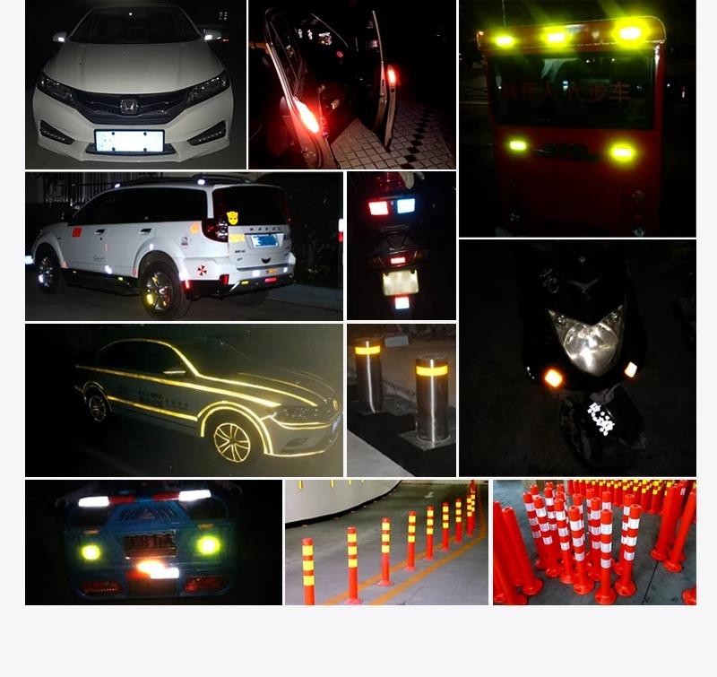 Safety Mark Warning Reflective Tape Strip Car Reflective Tape Motorcycle Sticker Bicycle Reflector Protective Sticker Film
