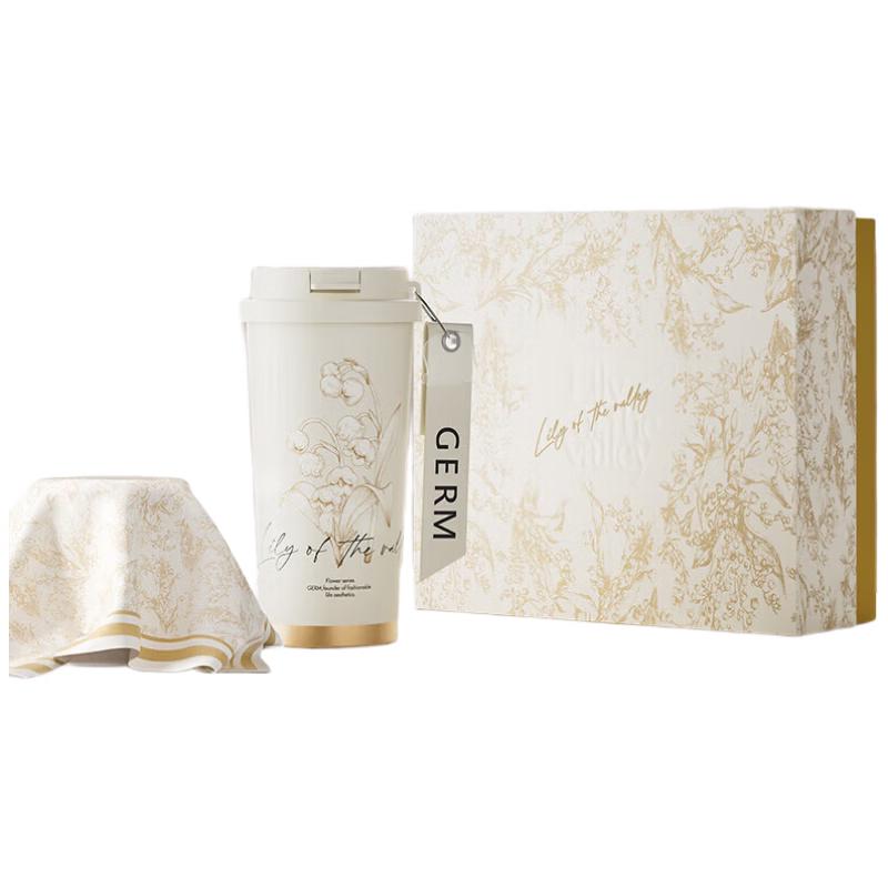 Germ Lily of the Valley Sparkling Insulated Bottle & Scarf Gift Set