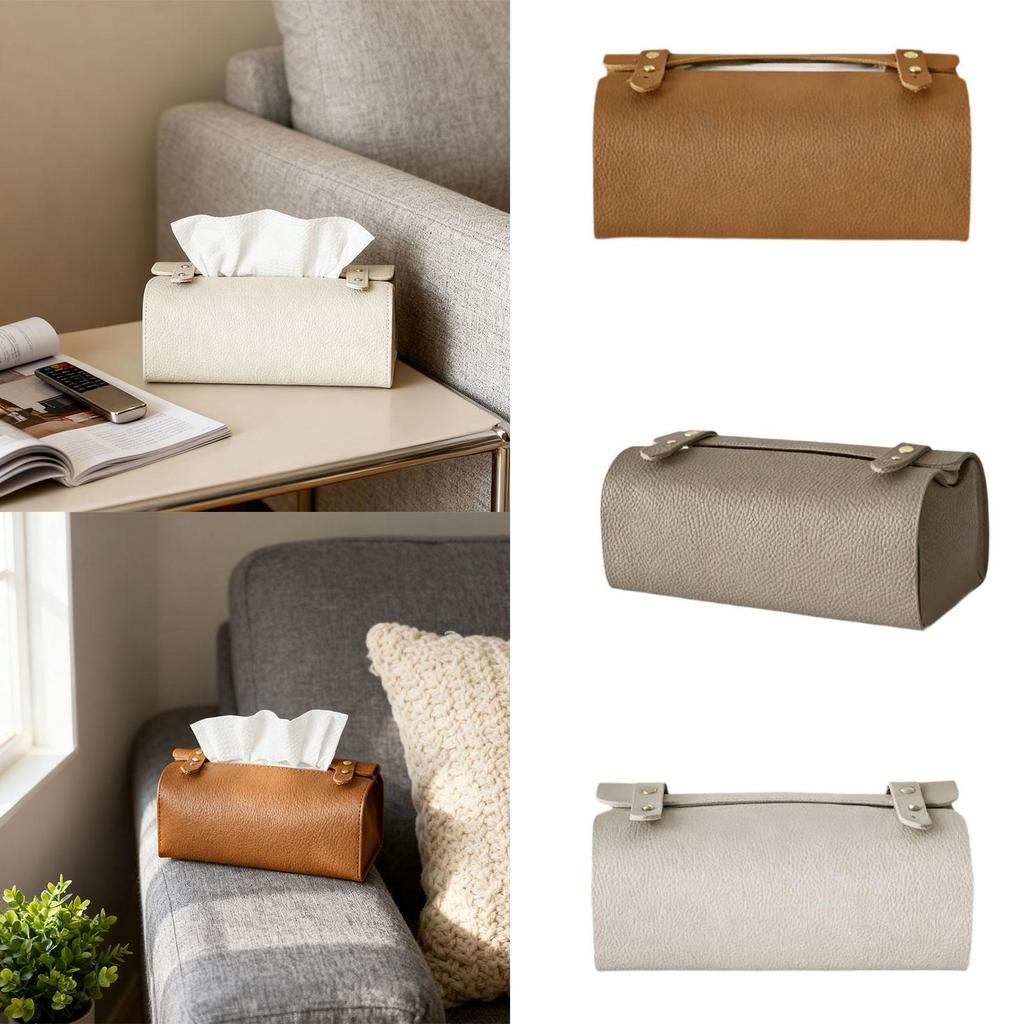 Tissue Box Cover Elegant Convenient Rectangular Napkin Dispenser Tissue Paper Holder for Table Bedroom Countertop Restaurant Car