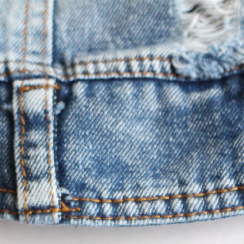 Pet Cat, Small and Medium-sized Dog, Dog Clothes, Personalized Holes, Denim Vest, Vest, Spring, Autumn and Winter