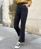 Ppaeppae Domestic Hidden Elastic Front Slit Slacks