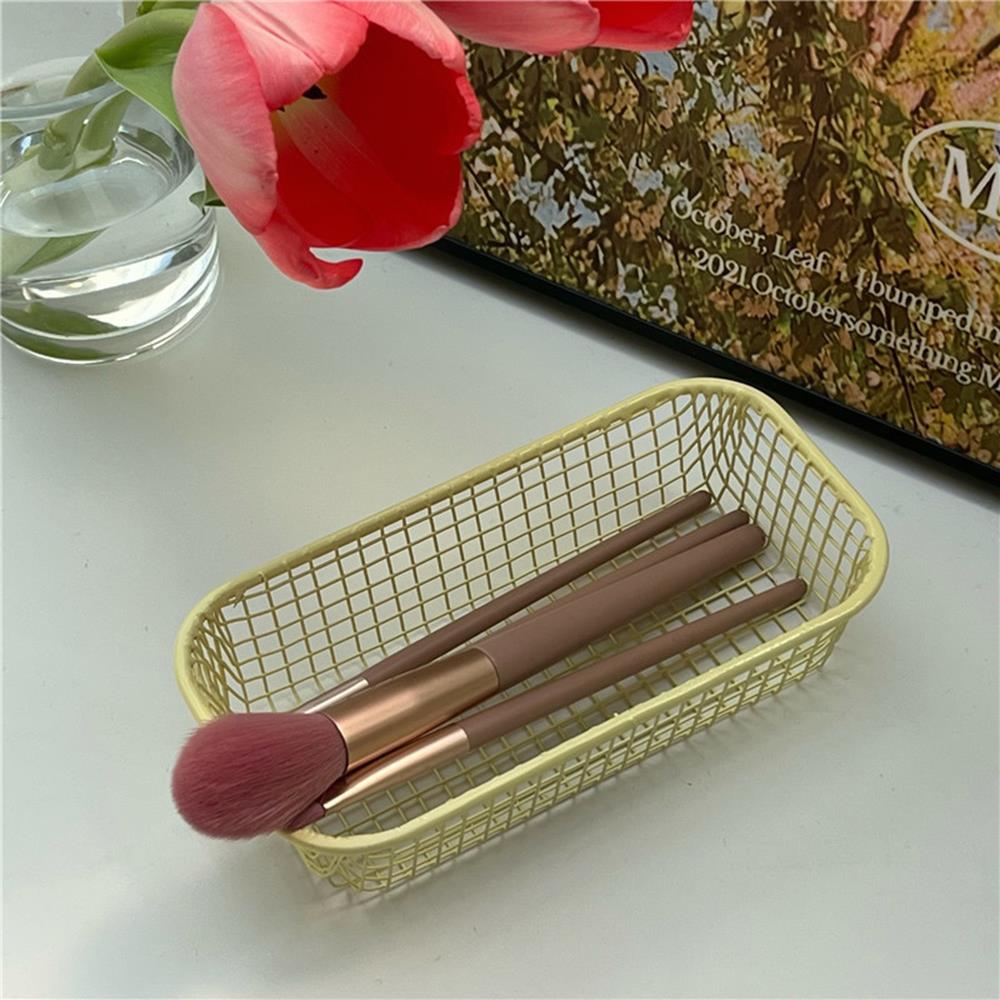 Metal Storage Basket Desktop Sundries Organizer Photocards, Stationerry,Make Up Sorting Holder Office Home Suppliers