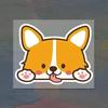 Corgi Car Sticker Cartoon Dog Vinyl Waterproof Decal for Electric Car Motorcycle Window Body Helmet Bumper SUV Auto Decor