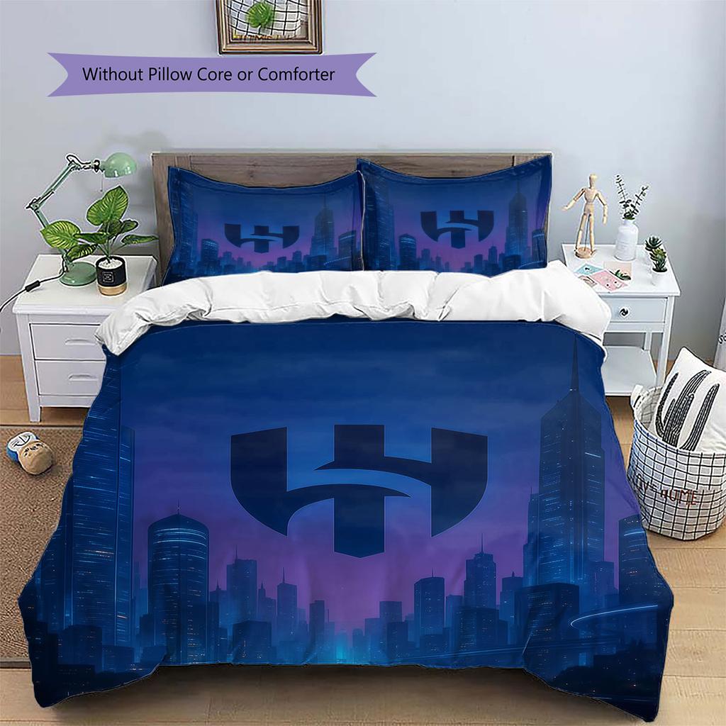Al-Hilal Saudi FC Pattern Bedding,Quilt Set Quilt Cover Pillowcase Home Birthday Gift(1 * duvet cover + 2 * pillowcase, without core)