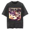 Vintage Washed Bombardiro Crocodilo T Shirt Funny Plane Bomber Crocodile Meme T-shirts Men Women Gothic Casual Humor T Shirts