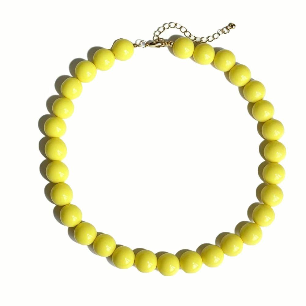 Buntes Design Perlen-Choker-Halskette Runde Perlen Handgefertigte Perlenkette Statement-Schmuck Geschenk