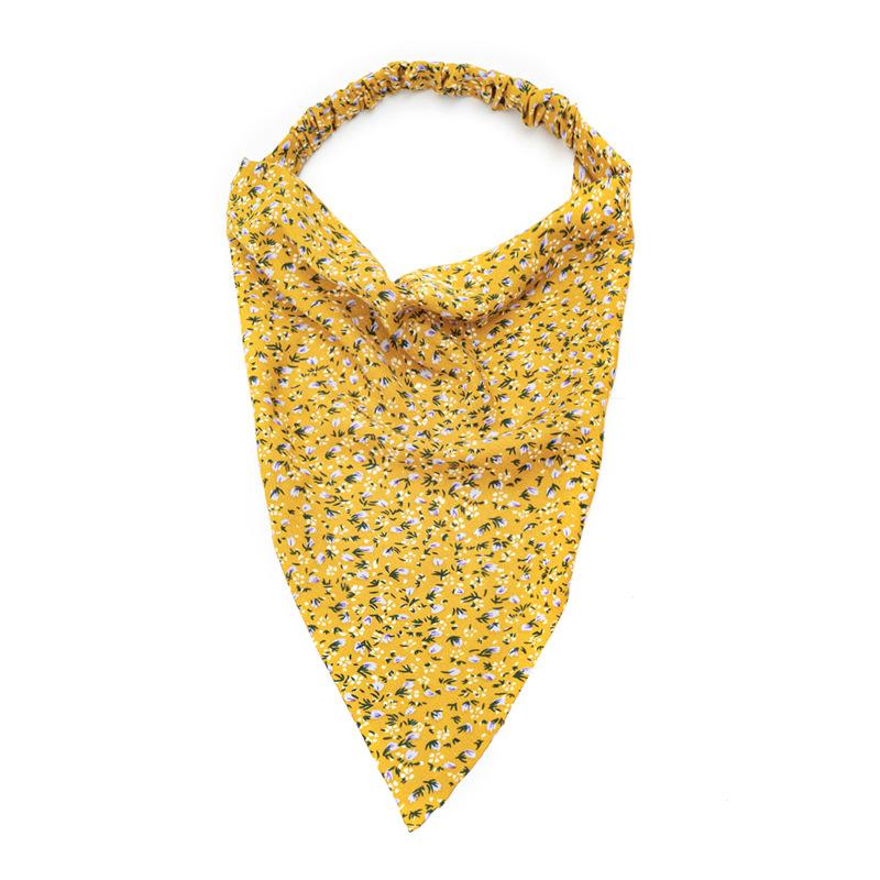 Women's Versatile Headband Triangular Scarf Elastic Hair Band Floral Headscarf Hair Band Hair Band Headband