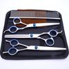 Professional Dog Grooming Scissors Set - Curved and Thinning Shears