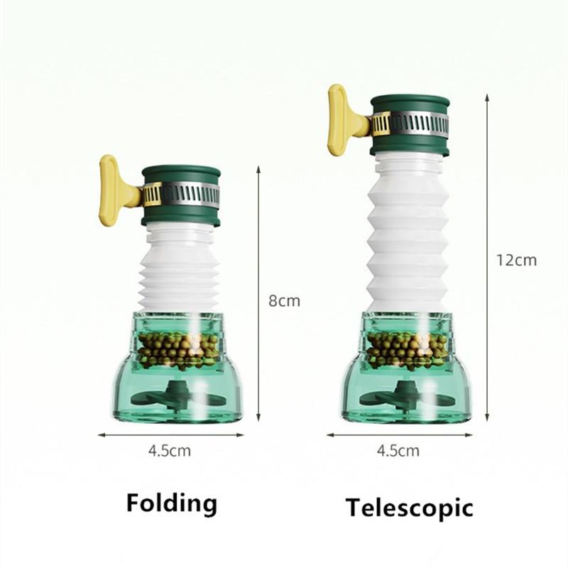 Küche 360° Drehbarer Wasserhahnfilter Chlor Entfernung Teleskopischer Wasserhahn Spritzwassergeschützter Wassersparender Wasserhahn Düse Wasserreinigung
