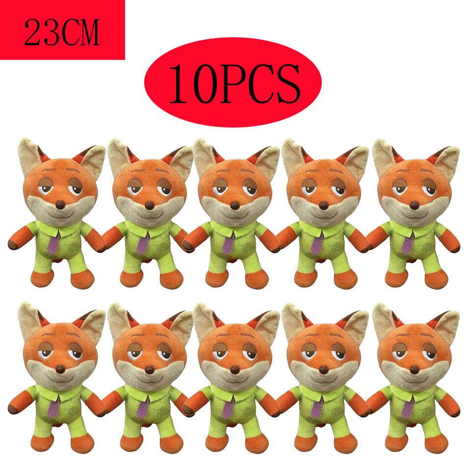 ***High Quality  Nick Wilde Judy Hopps Plushies Stuffed Anime Fox Rabbit Plush Toy Lovely Children's Room Decor Xmas Gifts