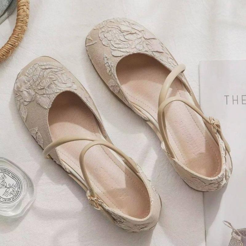 Fashion Vintage Literary Mary Jane Single Shoe Women 2025 New Spring with Skirt New Chinese Women Gentle Shoes Sandals Women