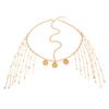 Geometric Gold Head Chain With Alloy And Dangle Tassels For Women Daily Accessories