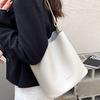 Bucket Women's Bag New Niche Fashion Shoulder Messenger Bag Feeling Large Capacity Versatile Soft Leather Underarm Bag