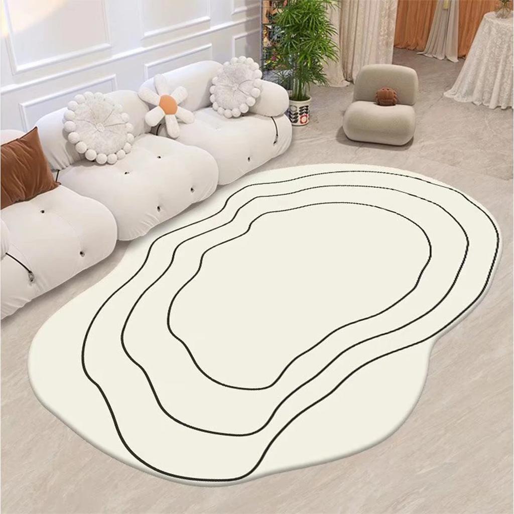 Living Room Carpet Irregular Rug Home Decoration Modern Bedroom Lounge Large Area Rugs Soft Thickened Fluffy Plush Floor Mat