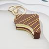 1Pcs Cute Ice Cream Keychain Mini Simulation Chocolate Pendant Versatile Bag Charm For Daily Decoration