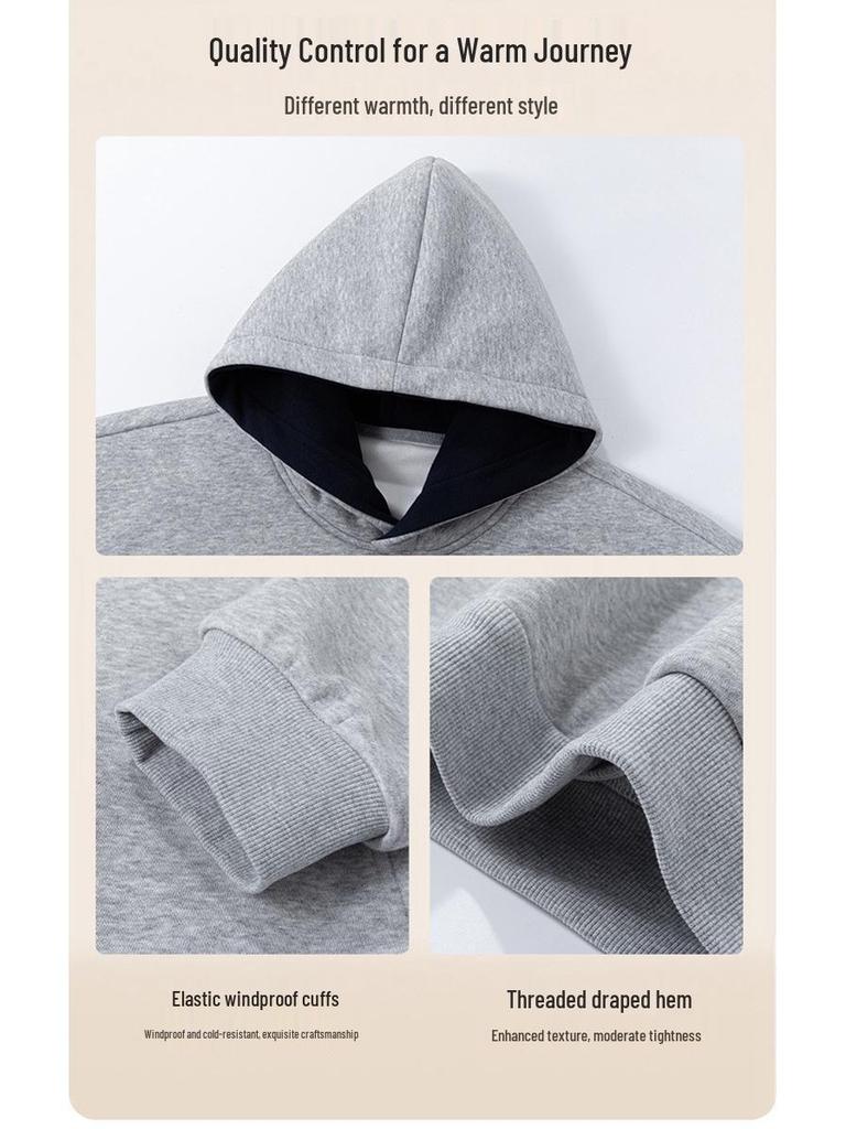 Winter Plus Size Men's Goose Down Hooded Jacket - Casual, Loose, Versatile