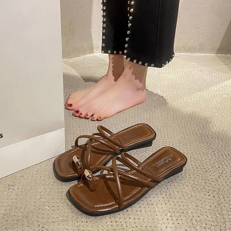 Off White Outside Flat Woman Slippers Sexy Open Toe On Beach Low Heel Job Shoes For Women Sandals Slides Fashion I Sale Pvc Shoe