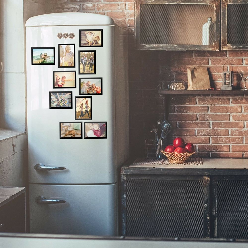 Black Home Fridge Picture Magnetic Frame Photo Photoframe