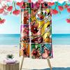 Uncle Grandpa Print Beach Towel, Large Soft Quick Dry Towel for Beach Camping Swimming