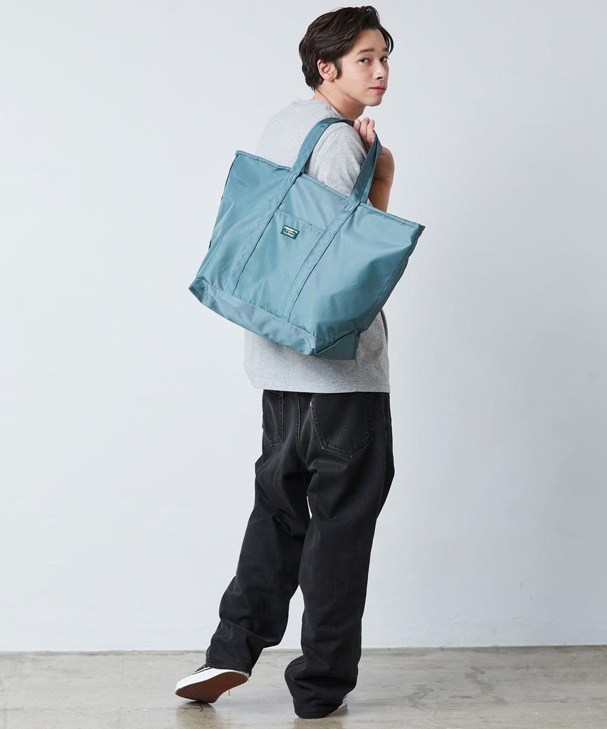 LL Bean Everyday Lightweight Nautical 0MTW229000 Tote, Large, Blue,